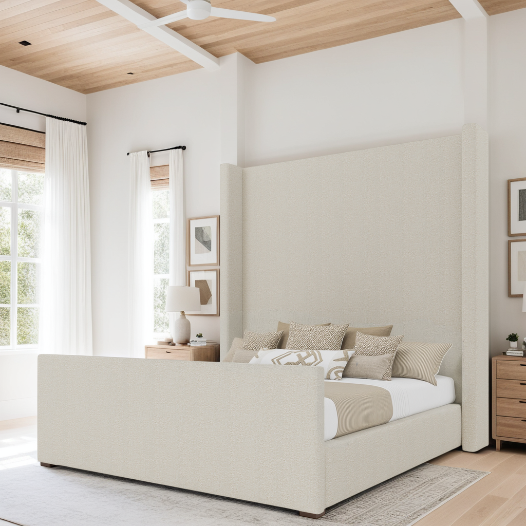 Aylet Plain Luxe Footboard Upholstery Bed