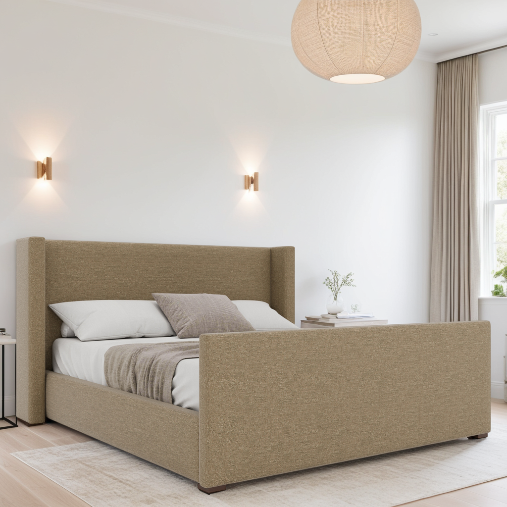 Aylet Plain Luxe Footboard Upholstery Bed