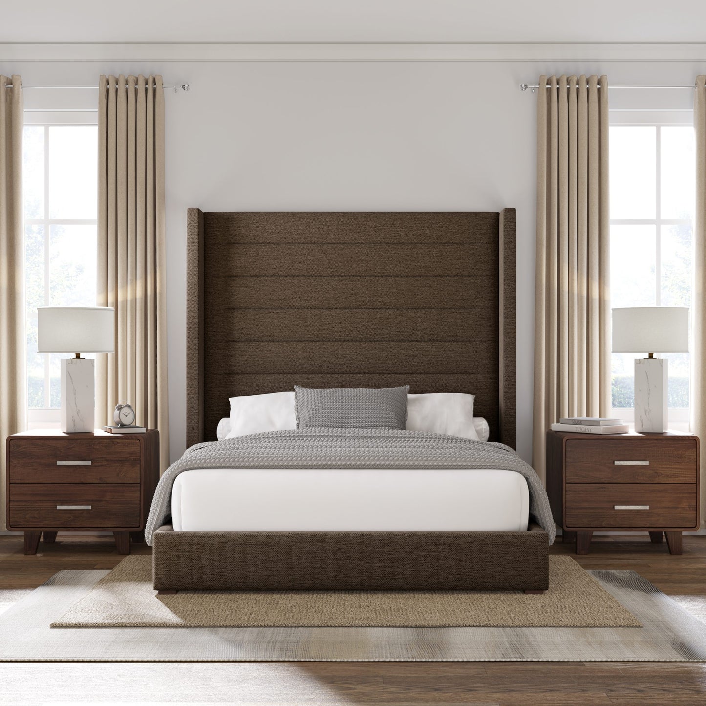 Aylet Horizontal Channel Tufting Height Bed