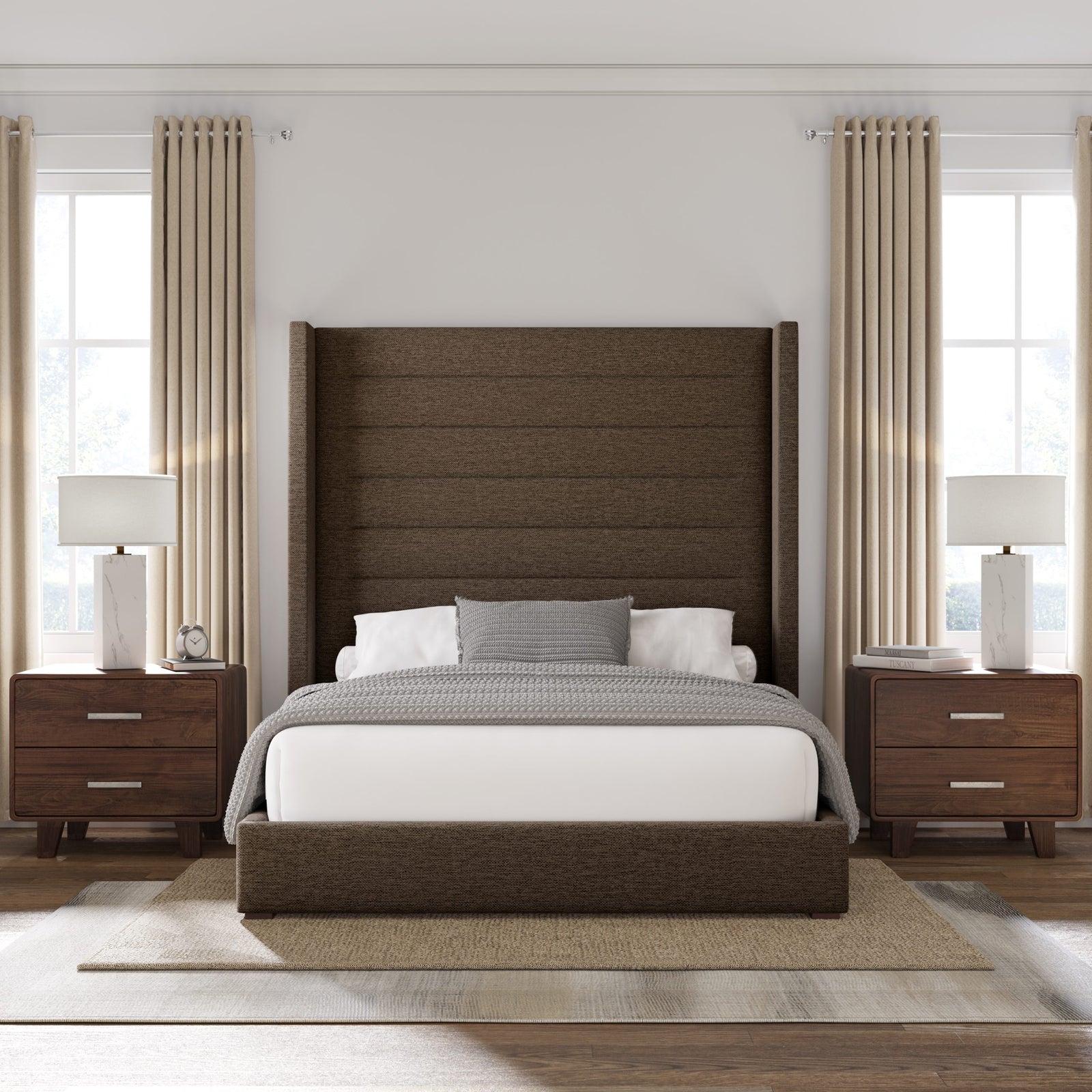 Aylet Horizontal Channel Tufting Height Bed