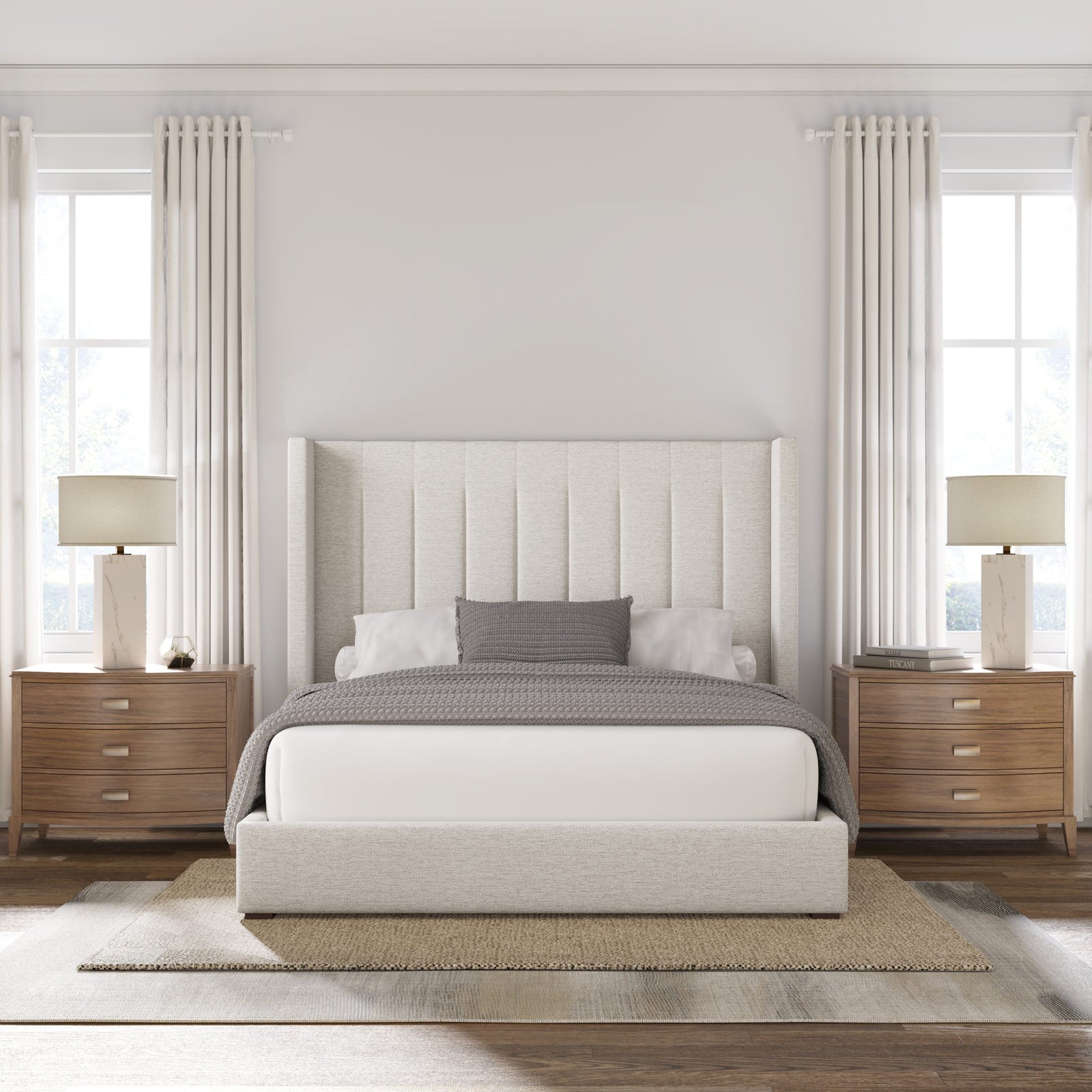 Aylet Vertical Channel Tufting Height Bed
