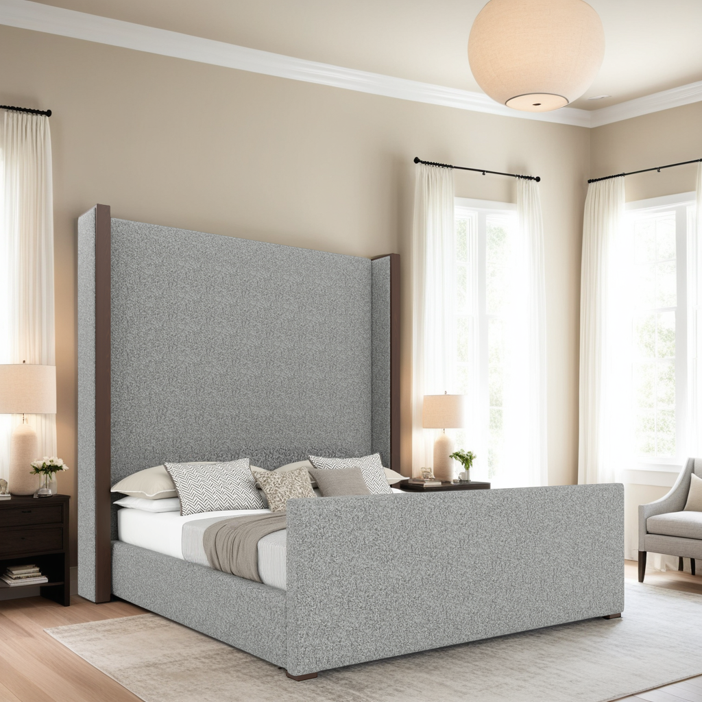 Irenne Luxe Plain Footboard Upholstery Bed