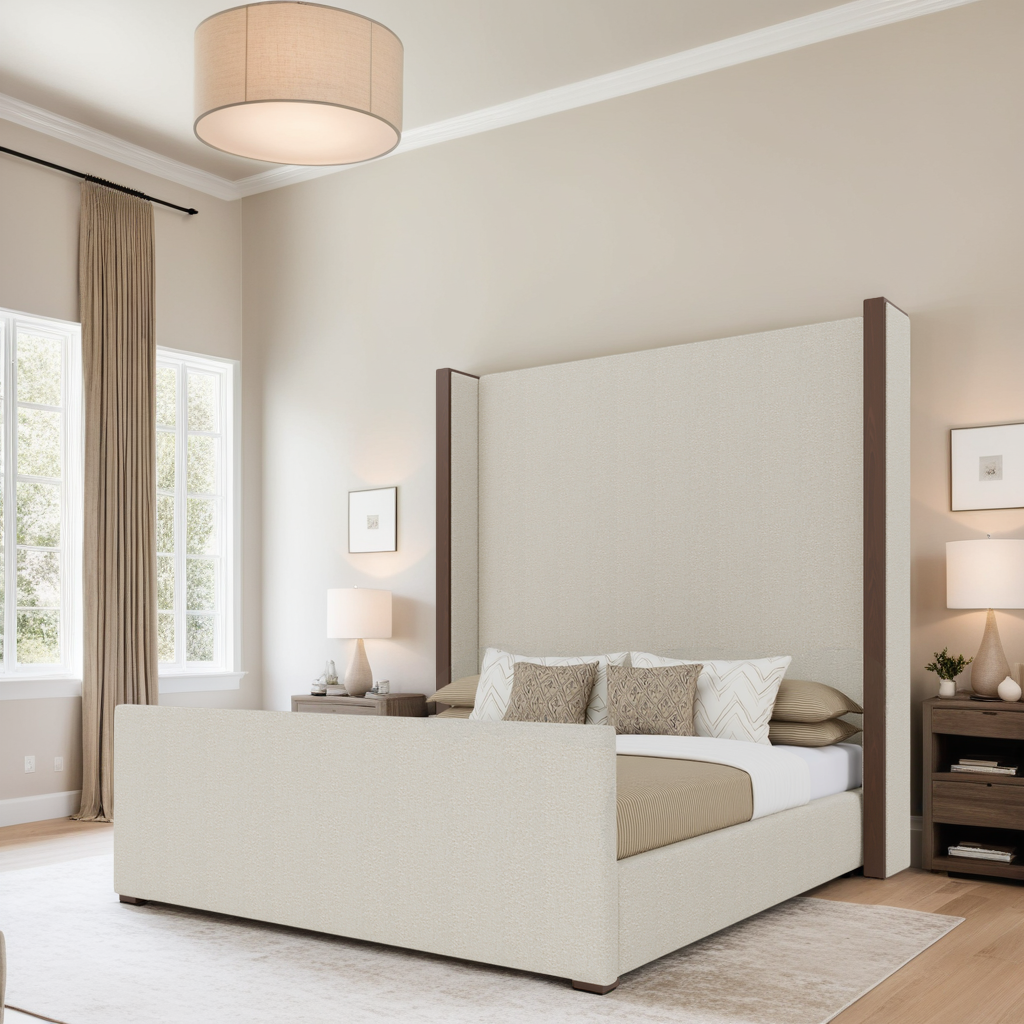 Irenne Luxe Plain Footboard Upholstery Bed