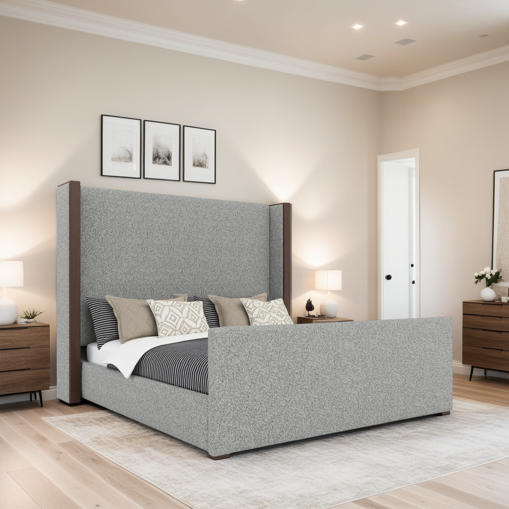 Irenne Luxe Plain Footboard Upholstery Bed