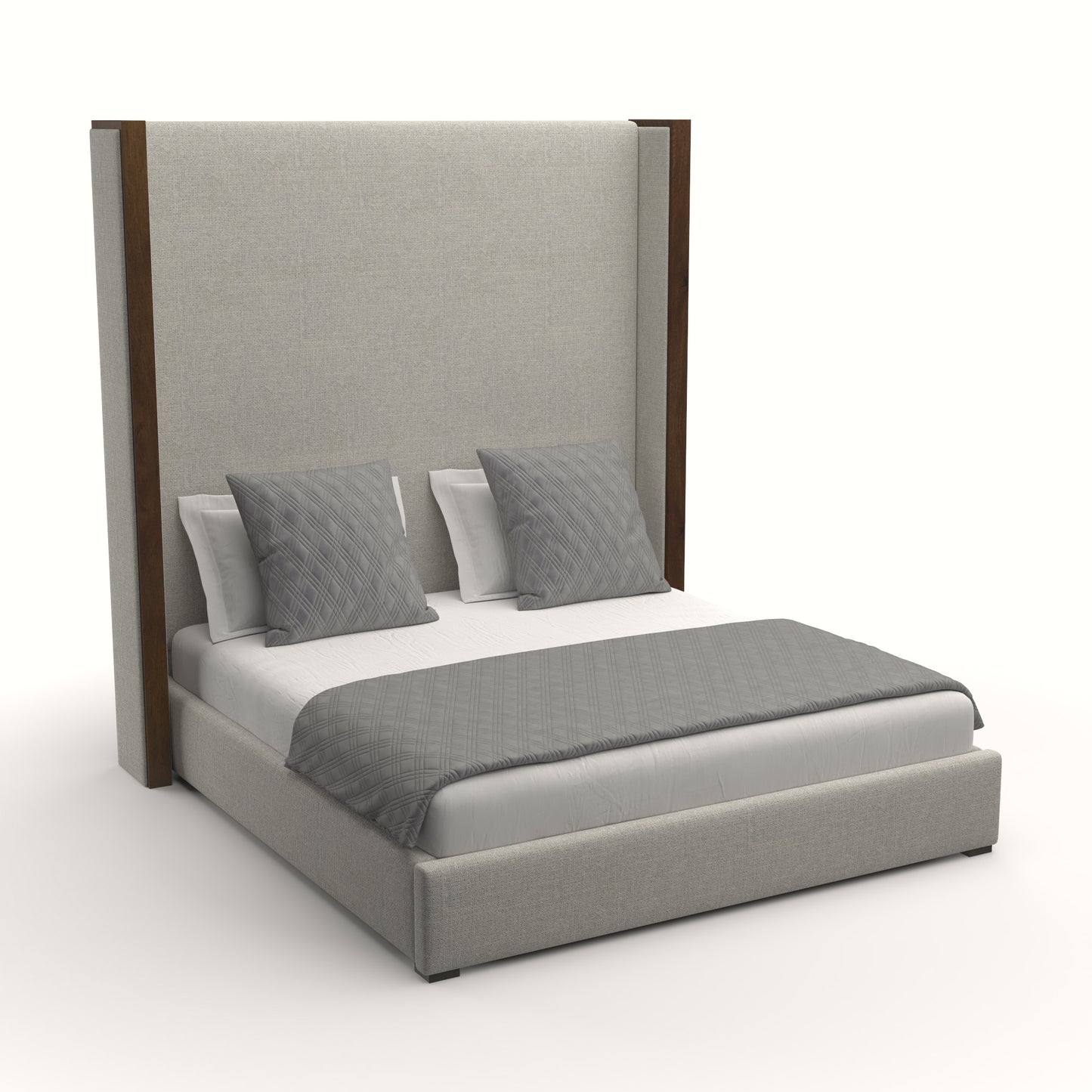 Irenne Plain Upholstery Height Bed