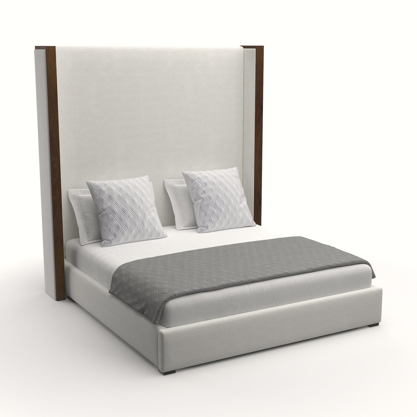 Irenne Plain Upholstery Height Bed