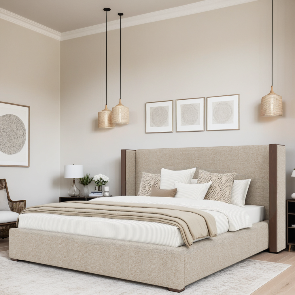 Irenne Luxe Plain Footboard Upholstery Bed