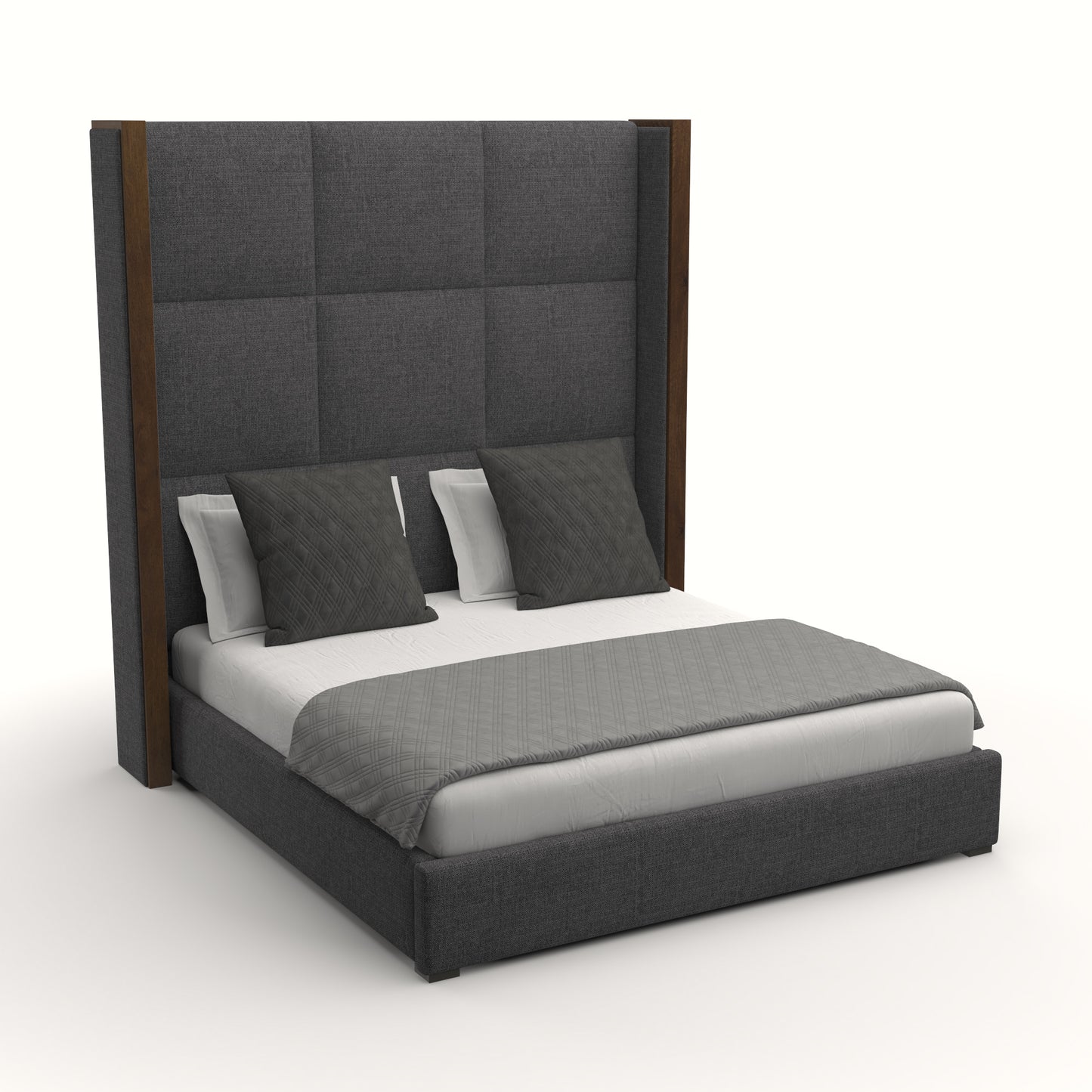 Irenne Square Tufted Height Bed