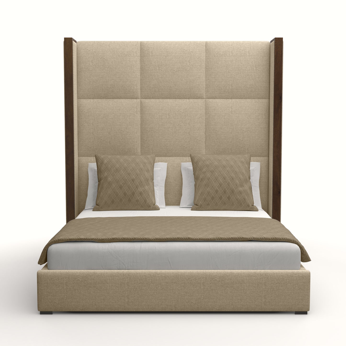 Irenne Square Tufted Height Bed