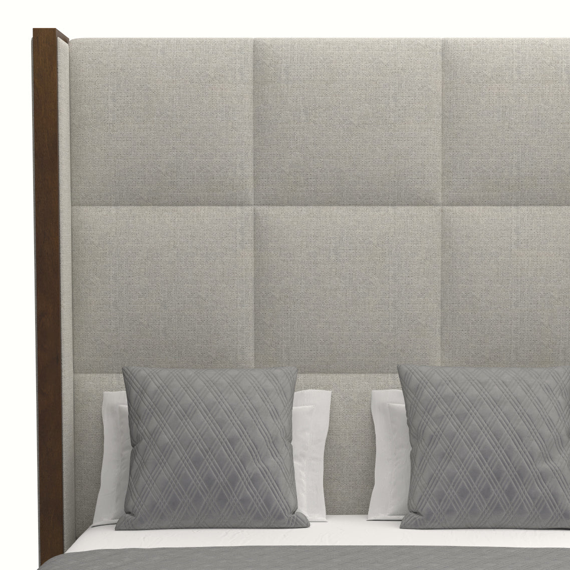 Irenne Square Tufted Height Bed