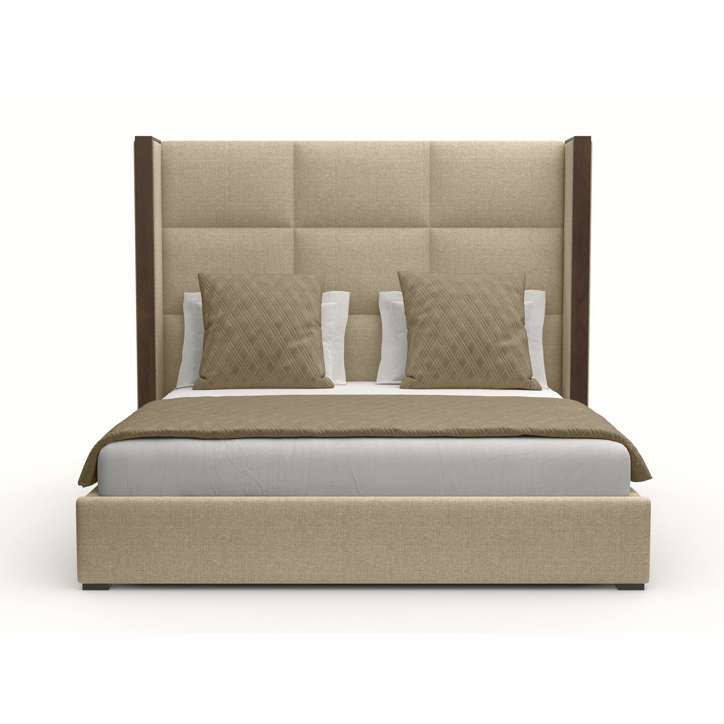 Irenne Square Tufted Height Bed