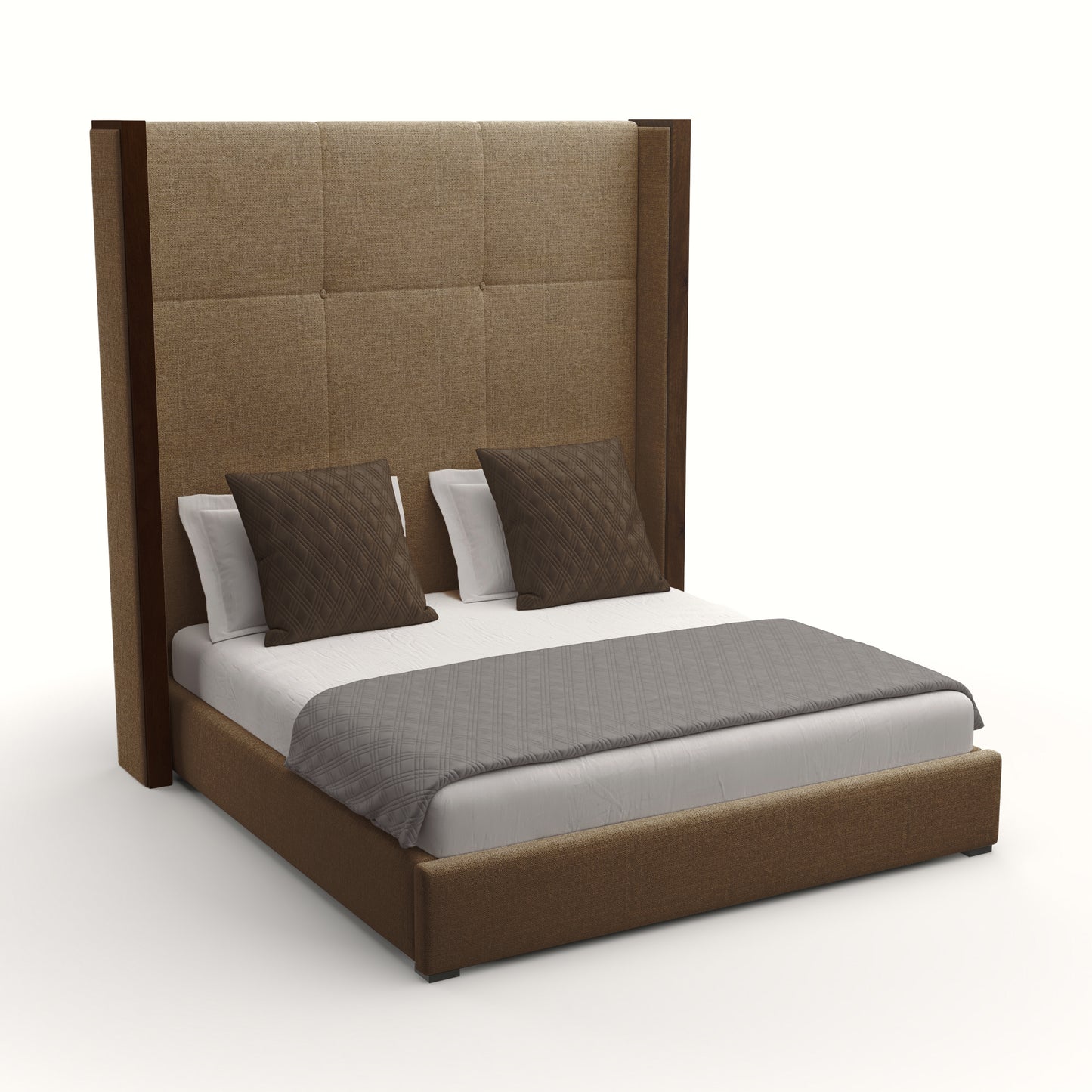 Irenne Simple Tufted Height Bed