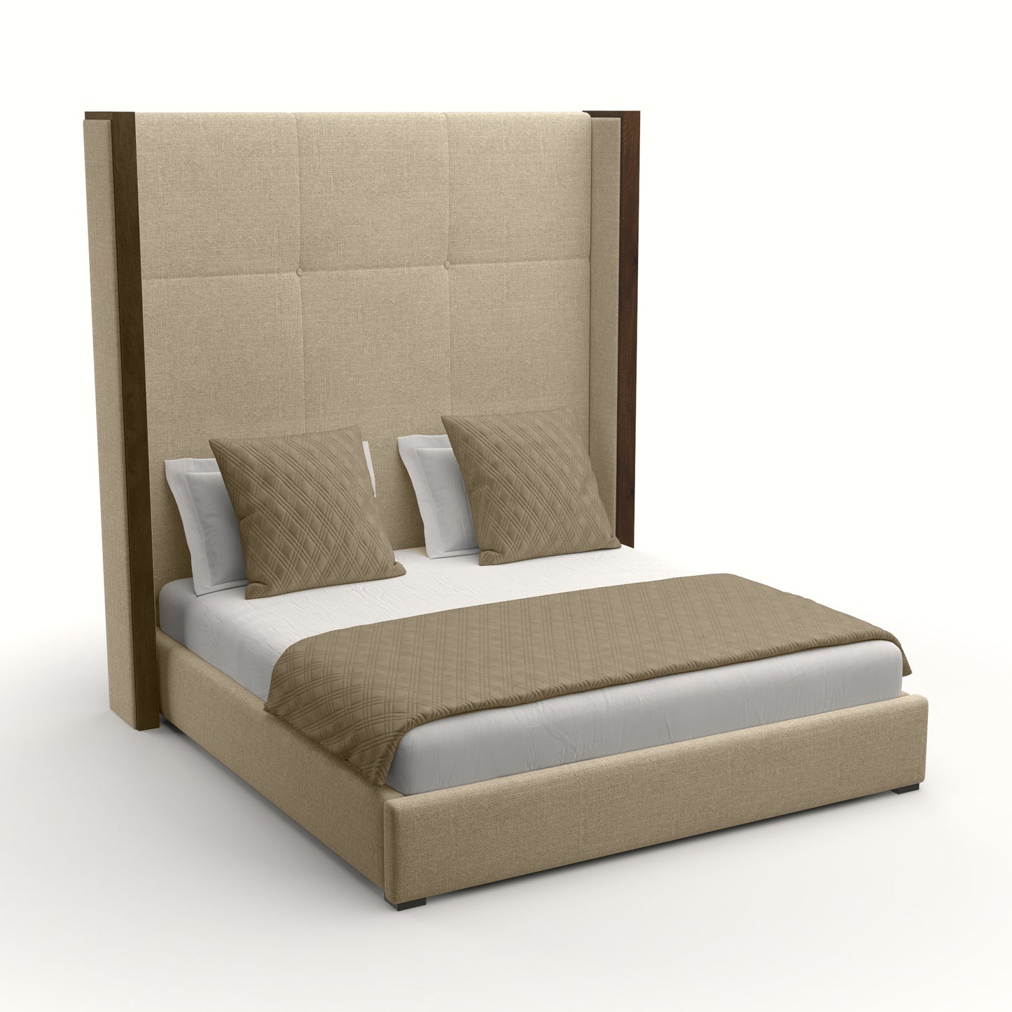 Irenne Simple Tufted Height Bed