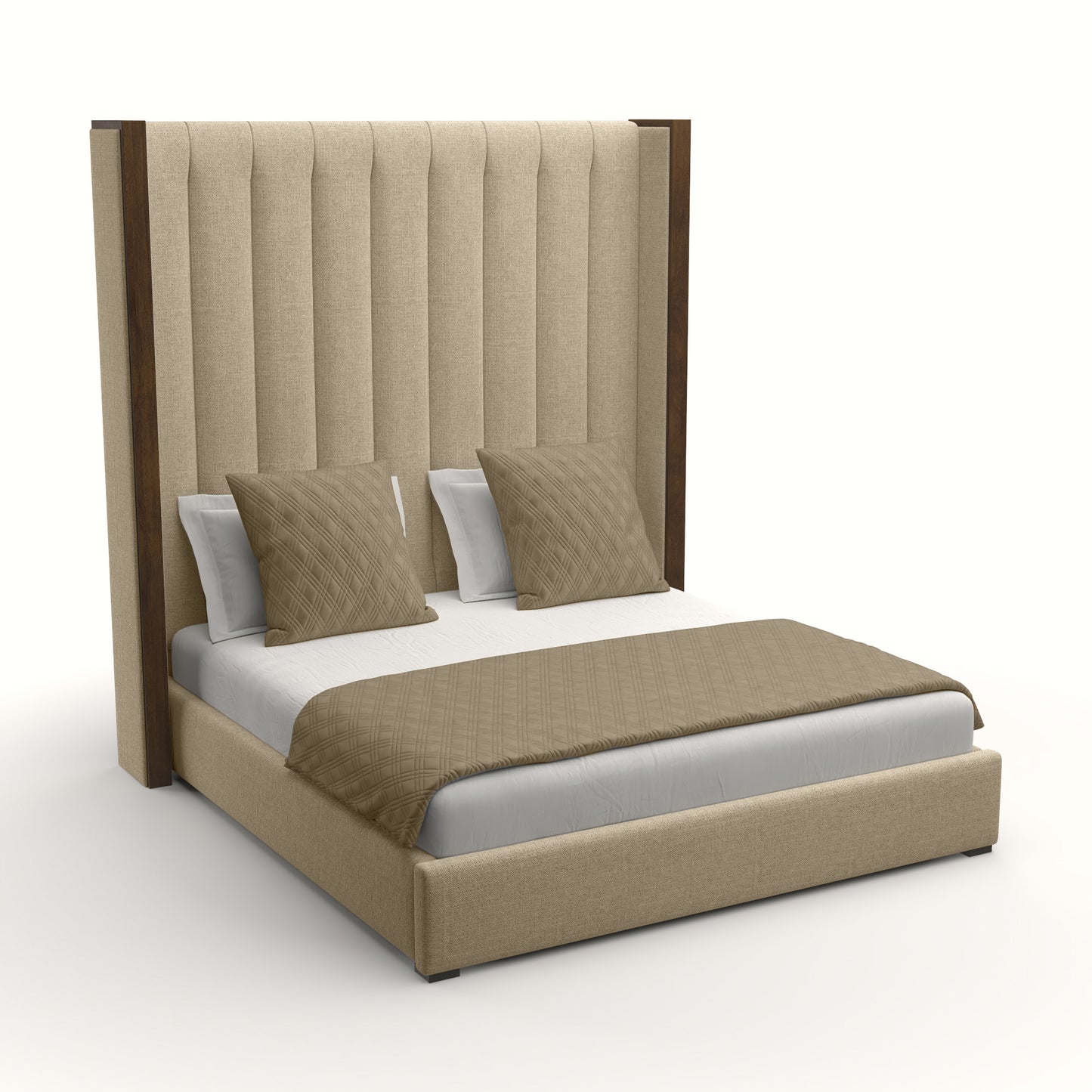 Irenne Vertical Channel Tufting Height Bed