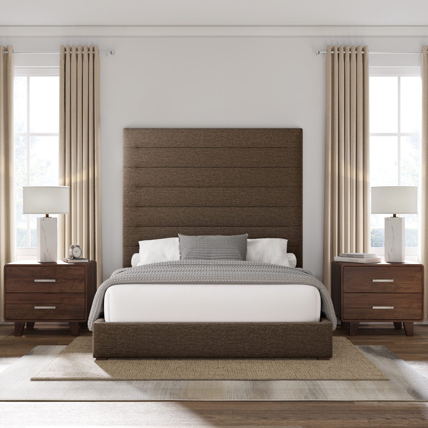 Moyra Horizontal Channel Tufting Height Bed