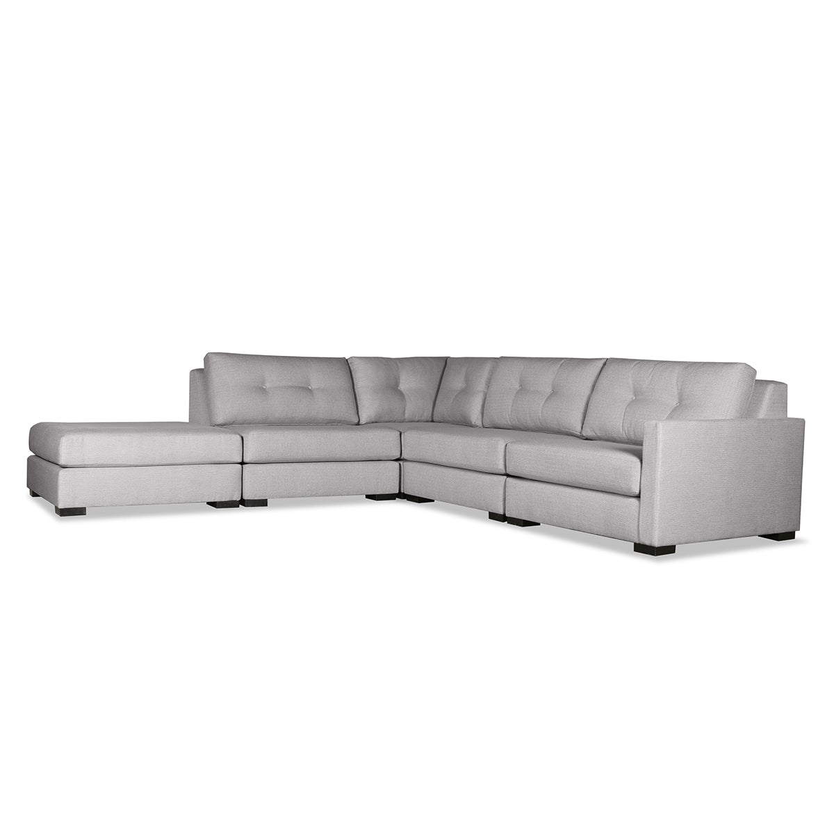 Mayfair Buttoned Modular Right Arm L-Shape Left Ottoman Sectional