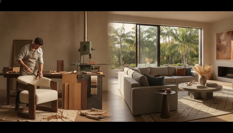 Elegant custom upholstered seating in a refined living room