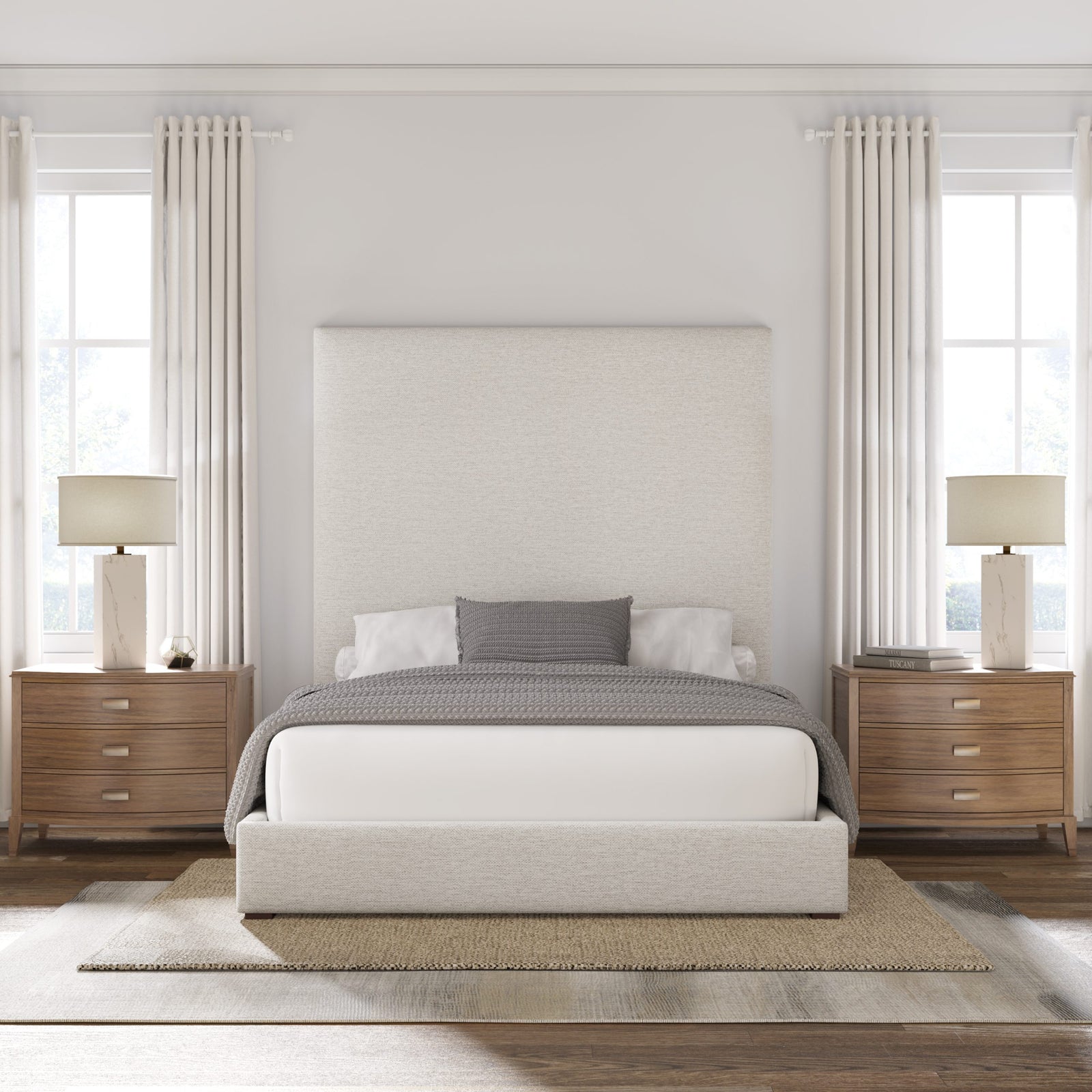 Moyra Plain Upholstery Height Bed