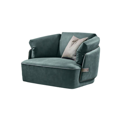 Veronica XXL Swivel Leather Armchair