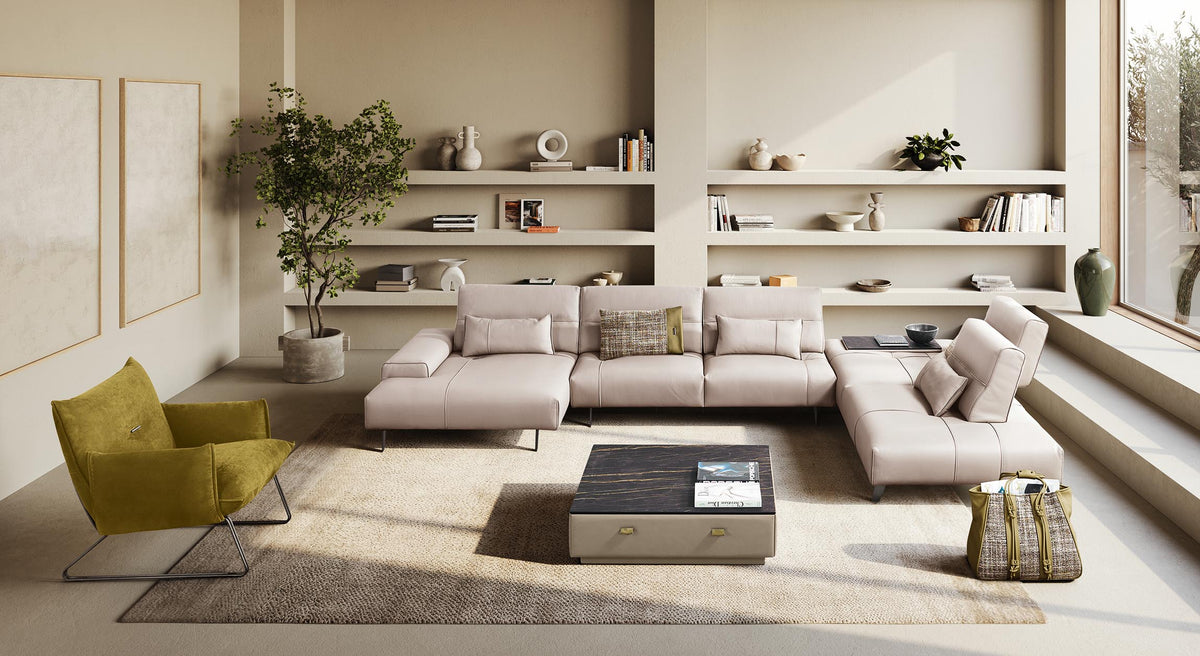 Smart Modular Leather Sectional - Gamma Arredamenti