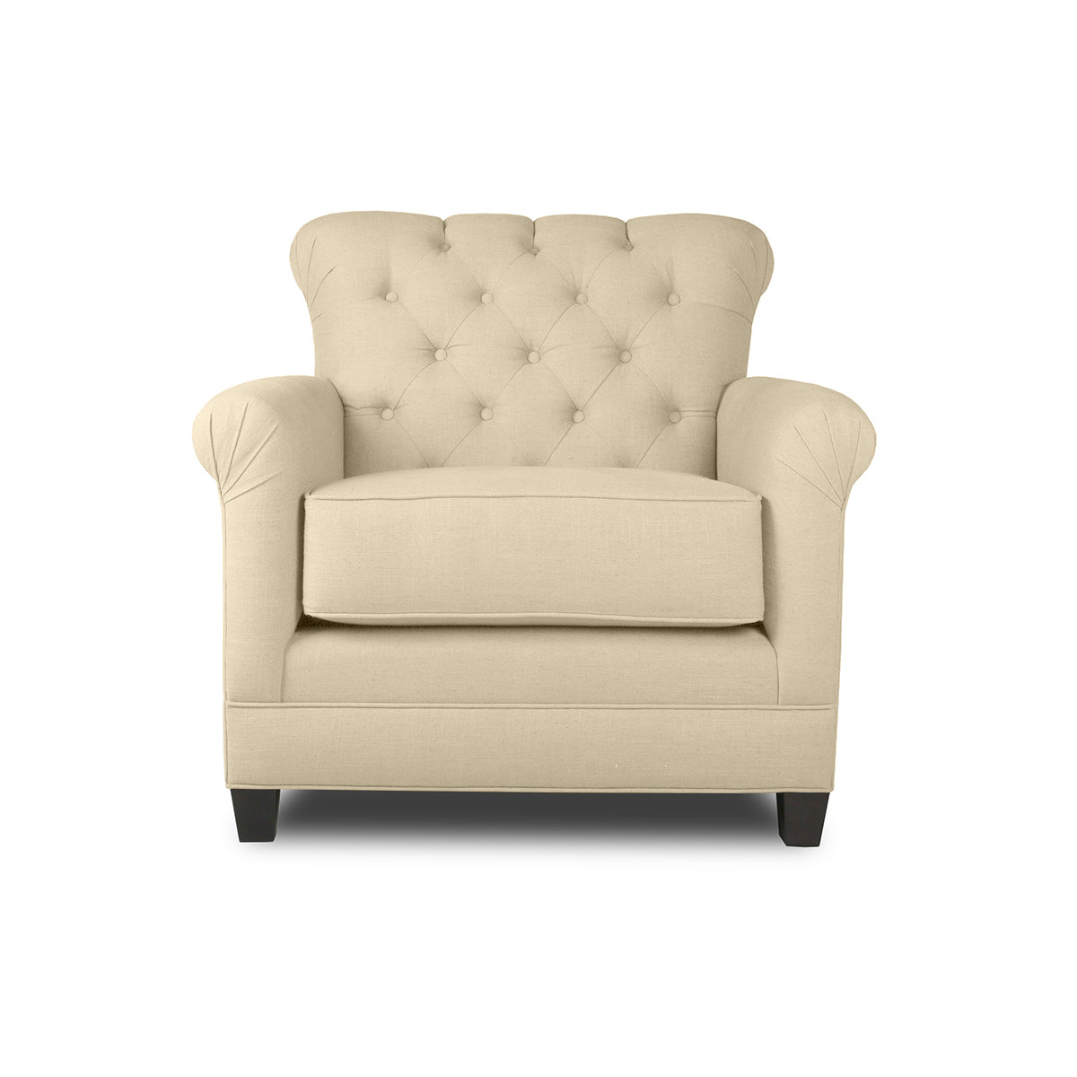 La Jolla Tufted Linen Chair