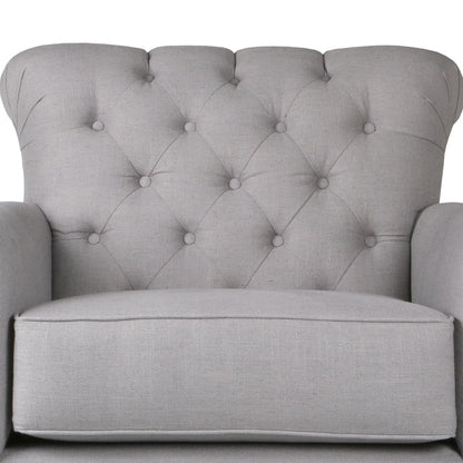La Jolla Tufted Linen Chair