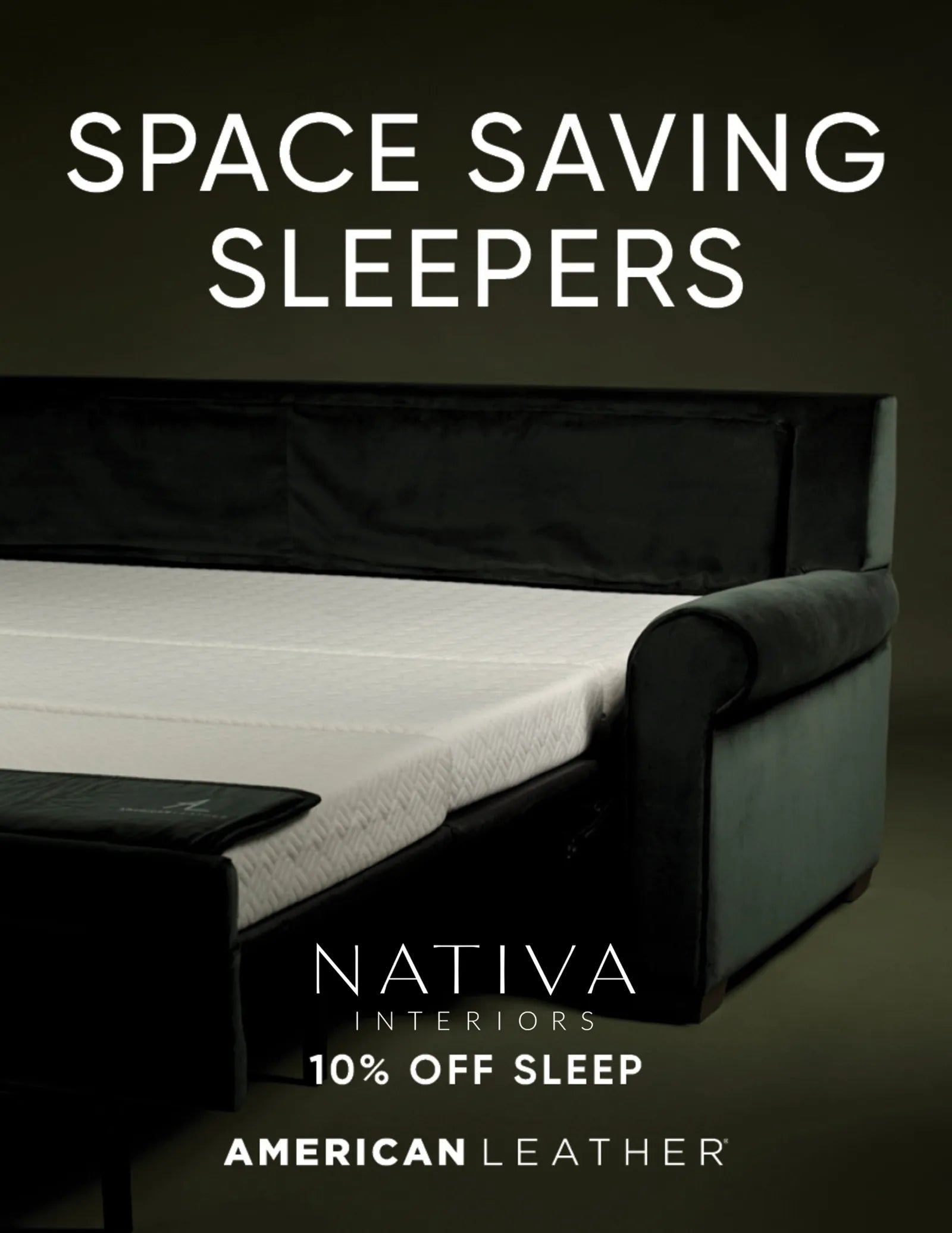 Space Saving Sleepers - Nativa Interiors, 10% off sleep, American Leather