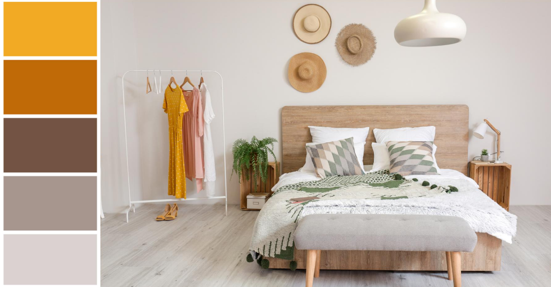 Earthy bedroom color scheme