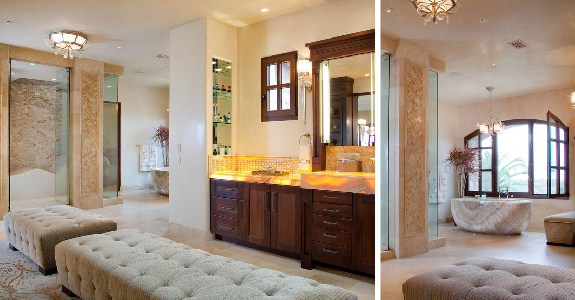 Spa bathroom in a Nativa designed home