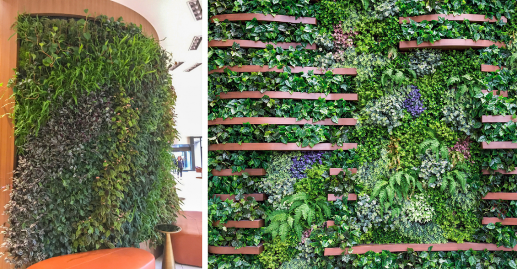 Living wall in commercial spaces