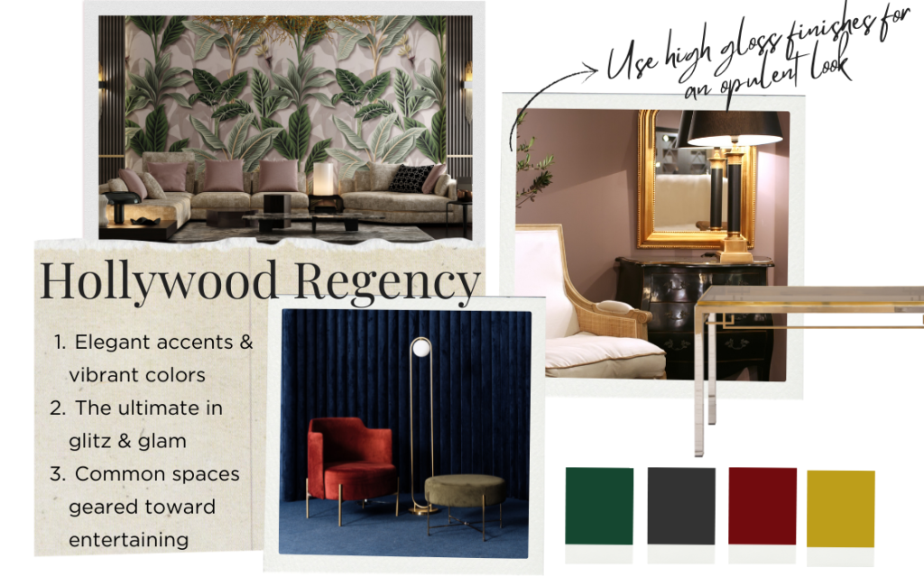 Hollywood Regency interior design style ideas