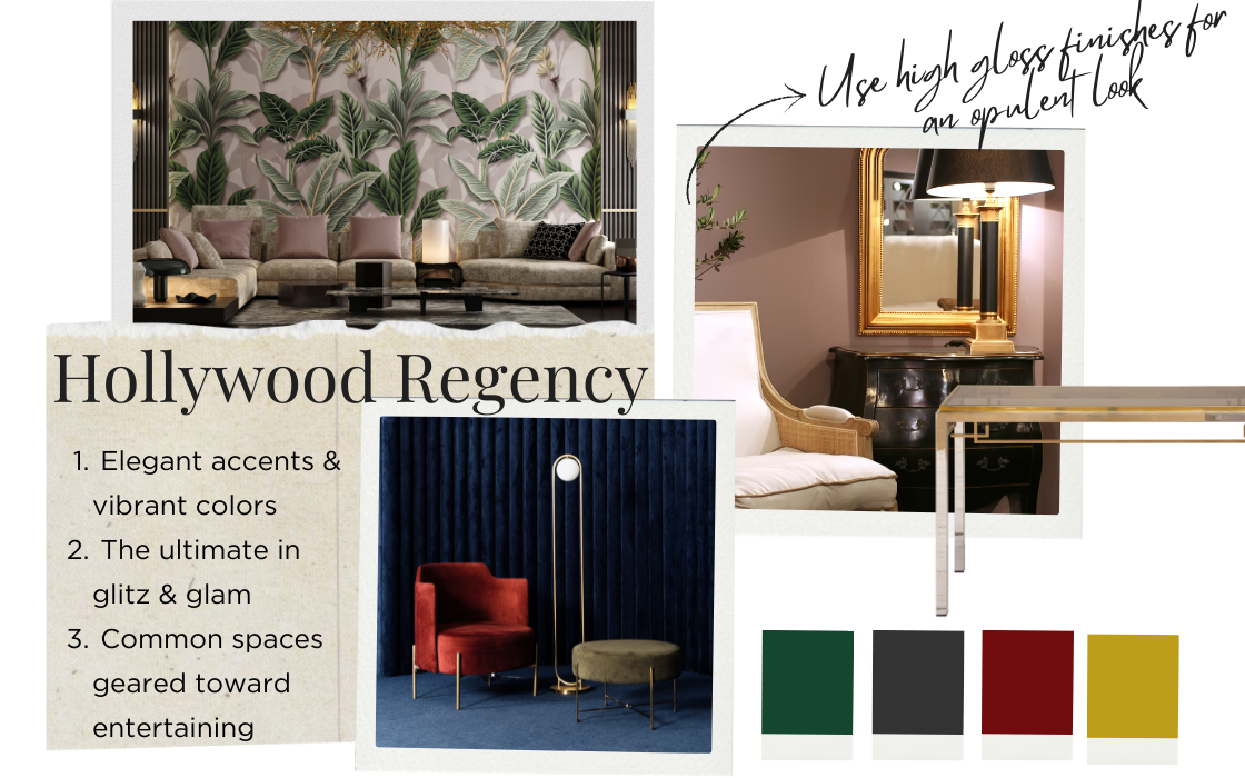 Hollywood Regency interior design style ideas 