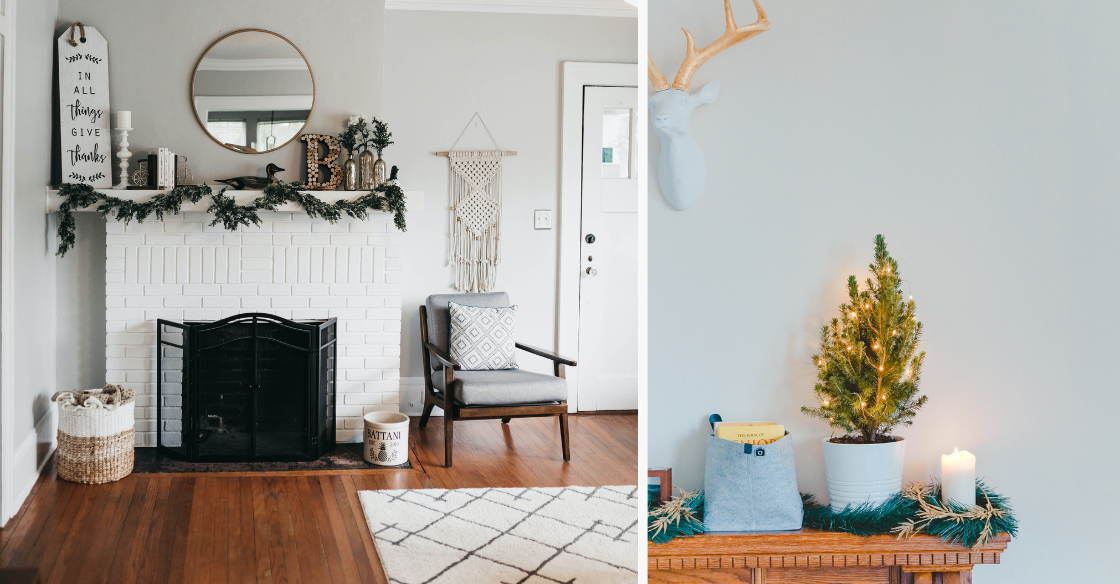 Rooms with subtle holiday decor