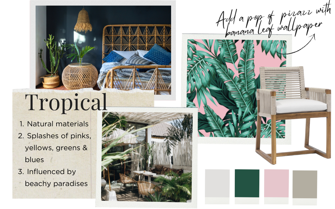 Tropical interior design style ideas