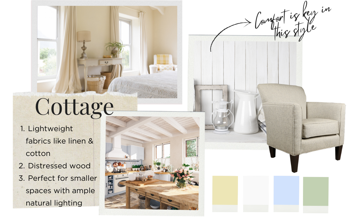 Cottage interior design style ideas